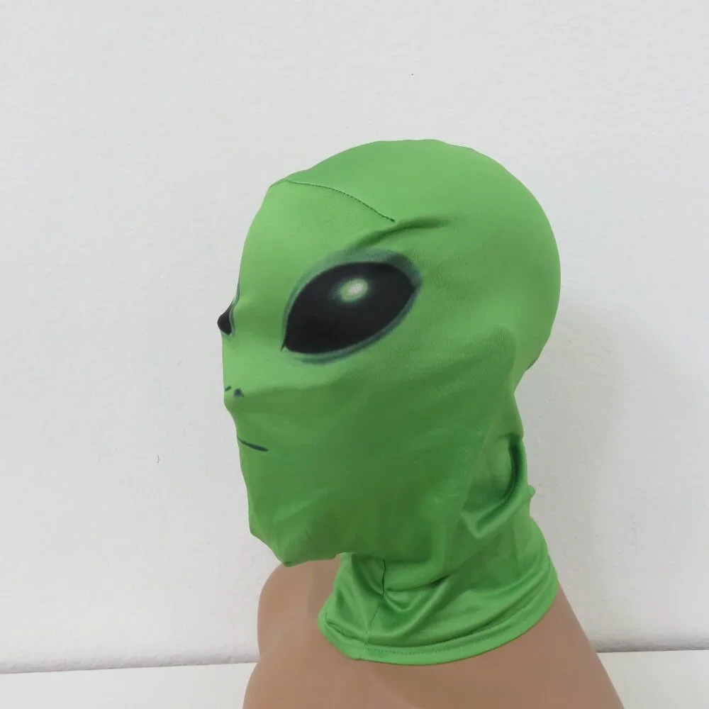 (#117) Green Alien Mask Cosplay UFO Alien Full Face Masks